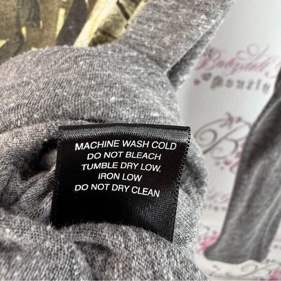 The Beatles long sleeve open back band tee grey Heather Gray Graphic Tee - Picture 11 of 13